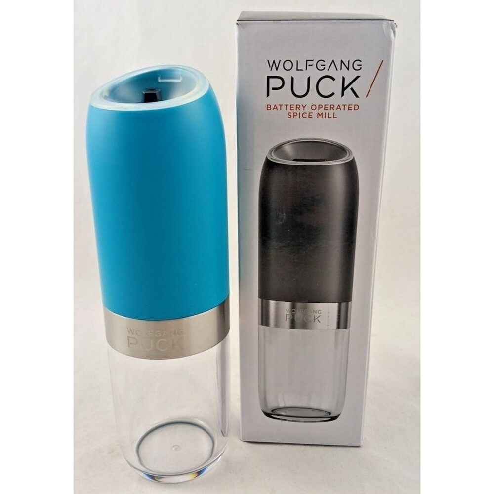 NEW Wolfgang Puck Electric Gravity Spice Mill Turquoise SWP2SM25
